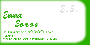 emma soros business card